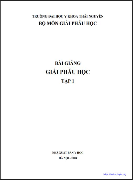 Bài Giảng Giải Phẫu Học Tập 1 PDF – Tài Liệu Y Khoa Chuẩn Siêu Hay!