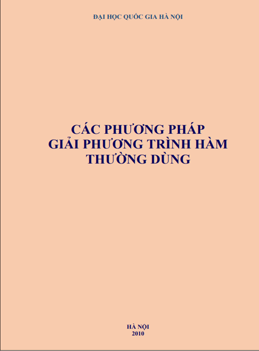 Các Phương Pháp Giải Phương Trình Hàm Thường Dùng – Ebook PDF Siêu Hay Cho Sinh Viên