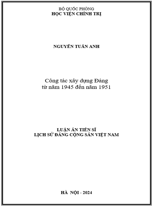 Công tác xây dựng Đảng từ năm 1945 đến năm 1951 – Hành trình lịch sử vẻ vang