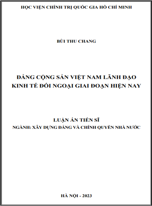 Đảng Cộng sản Việt Nam lãnh đạo kinh tế đối ngoại giai đoạn hiện nay – Sách PDF Chuyên Sâu