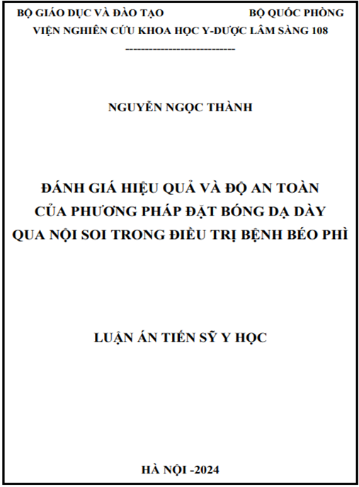 Đánh giá hiệu quả và độ an toàn của phương pháp đặt bóng dạ dày qua nội soi trong điều trị bệnh béo phì – Ebook giảm cân khoa học