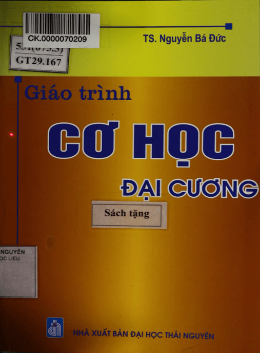 Giáo Trình Cơ Học Đại Cương – Ebook PDF Toàn Diện Cho Sinh Viên Kỹ Thuật