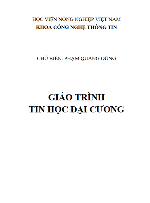 Giáo Trình Tin Học Đại Cương – Ebook PDF Chuẩn Đại Học Thiết Yếu