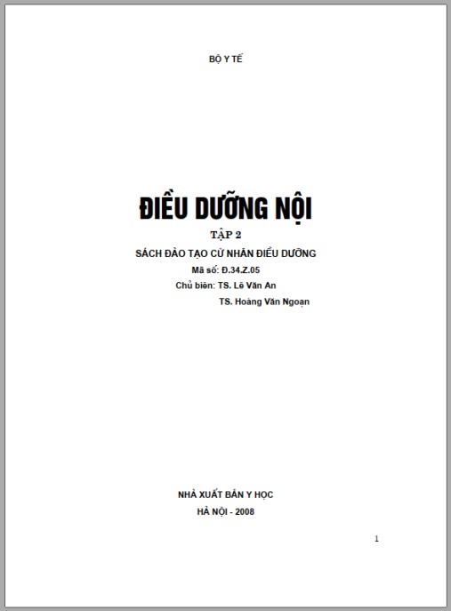 Giáo trình Điều dưỡng cơ bản 2 – Kiến thức chăm sóc thận, tiết niệu thiết yếu