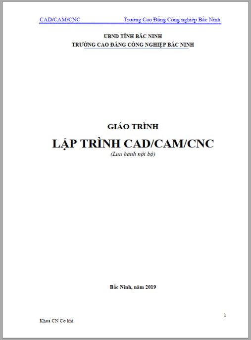 Giáo trình MĐ 29 – Lập trình CAD/CAM/CNC | Hướng dẫn toàn diện cho kỹ sư cơ khí