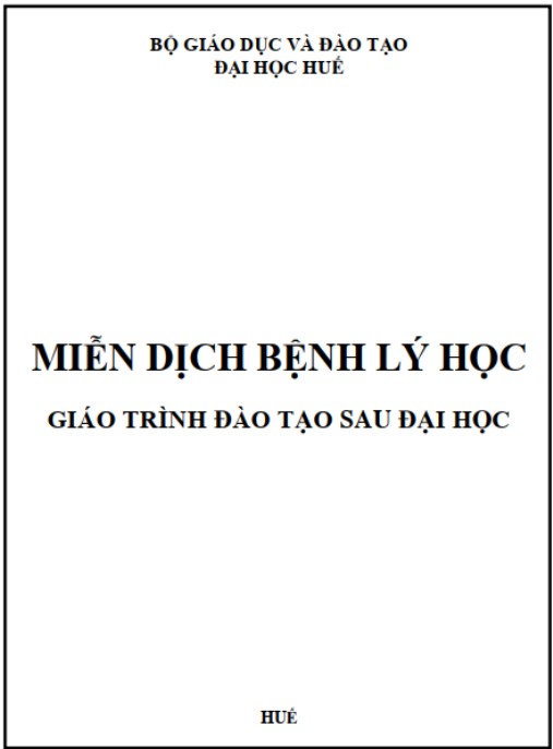 Tải Ngay: Giáo trình Miễn dịch bệnh lý học (giáo trình đào tạo sau đại học) – Phần 1