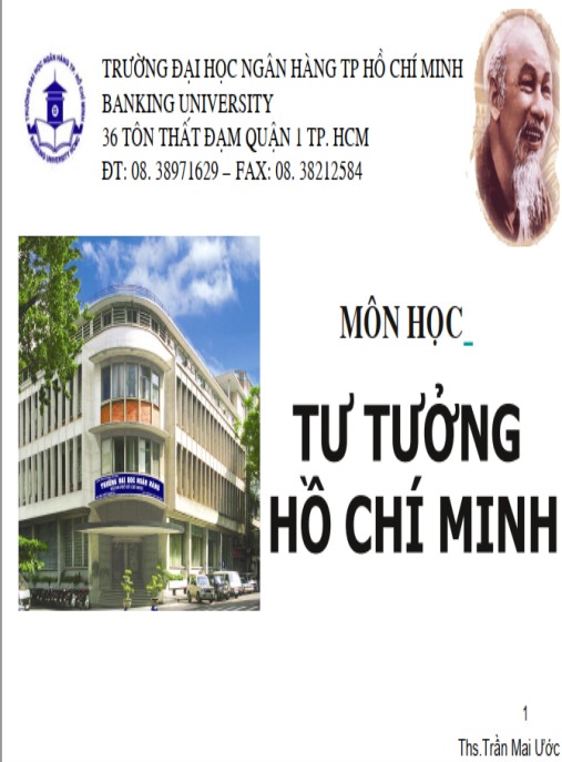 Giáo trình Tư tưởng Hồ Chí Minh – Tài liệu học tập chuẩn đại học thiết yếu