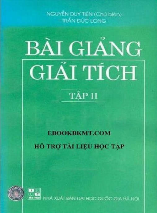 Bài Giảng Giải Tích Tập 2 – Bí Quyết Chinh Phục Giải Tích Đại Học