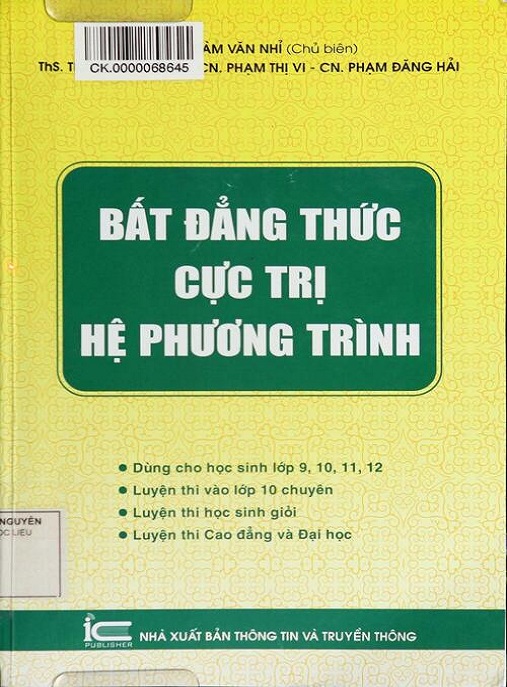 Bất Đẳng Thức Cực Trị Hệ Phương Trình – Bí Quyết Giải Toán Nâng Cao