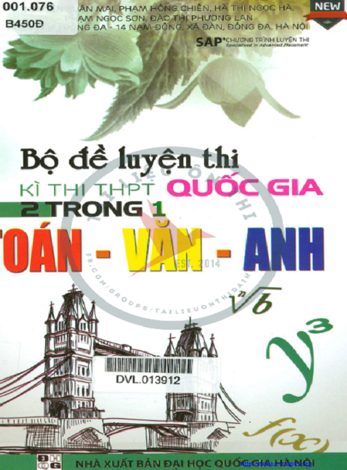 Tải Bộ Đề Luyện Thi THPT Quốc Gia 2 Trong 1: Toán – Văn – Anh Siêu Hay!