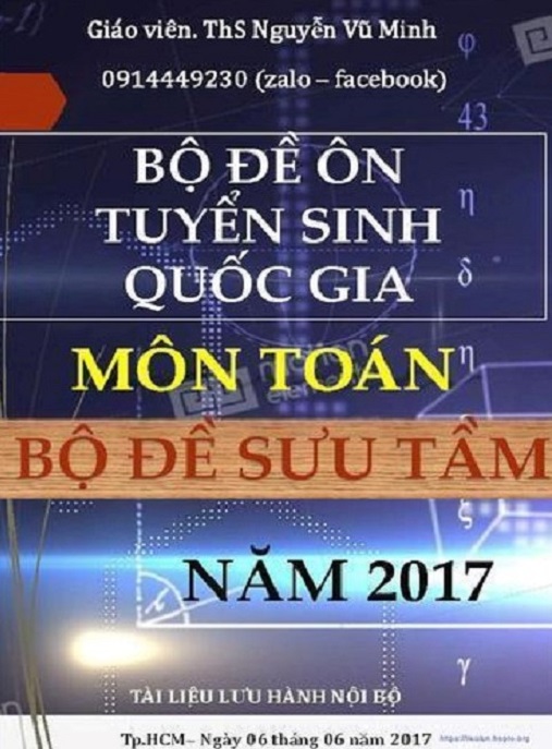 Bộ Đề Ôn Tuyển Sinh Quốc Gia Môn Toán Năm 2017 – Chinh Phục Điểm 10!