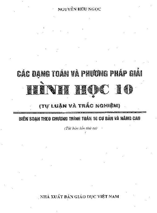 Các Dạng Toán Và Phương Pháp Giải Hình Học Lớp 10 Tự Luận Và Trắc Nghiệm – Bí Quyết Chinh Phục Kỳ Thi