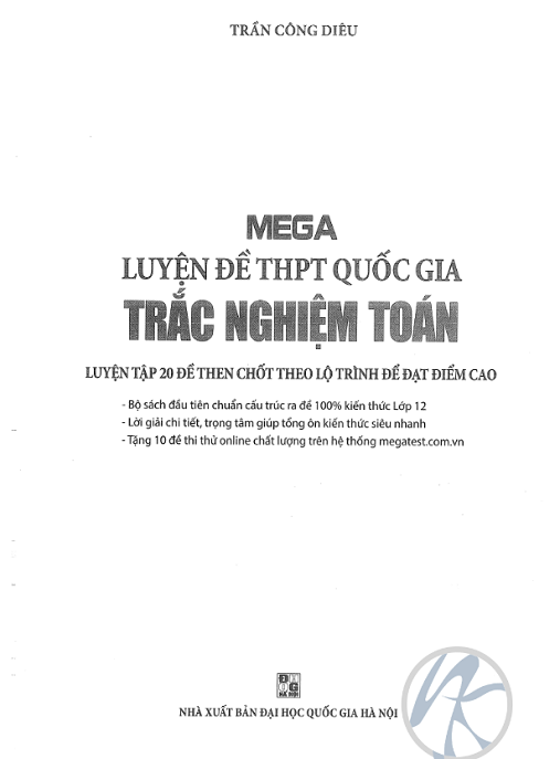 Mega Luyện Đề THPT Quốc Gia 2017 Trắc Nghiệm Toán – Chinh Phục Điểm 10!