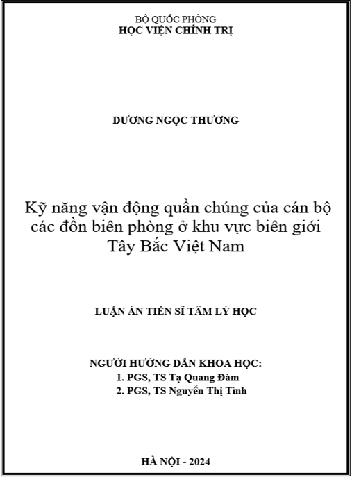 Kỹ năng vận động quần chúng của cán bộ các đồn biên phòng ở khu vực biên giới Tây Bắc Việt Nam – Bí quyết lãnh đạo quần chúng hiệu quả