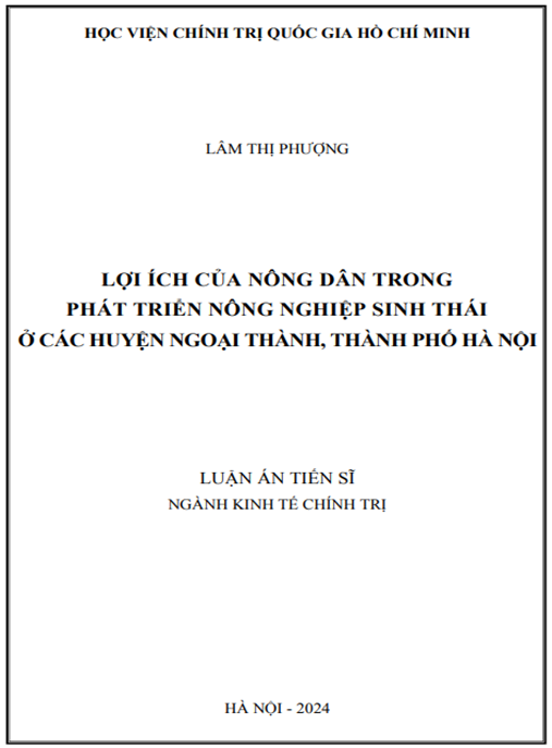 Khám Phá Ngay: Lợi ích của nông dân trong phát triển nông nghiệp sinh thái ở các huyện ngoại thành, thành phố Hà Nội