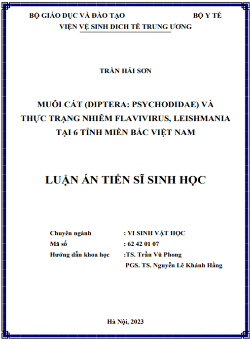 Luận án Muỗi cát (Diptera: Psychodidae) và thực trạng nhiễm Flavivirus, Leishmania tại 6 tỉnh miền Bắc Việt Nam – Nghiên cứu đột phá