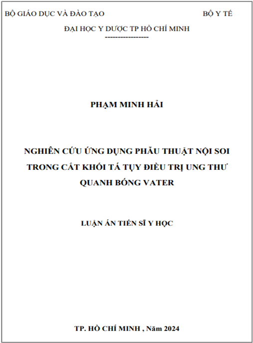 Nghiên cứu ứng dụng phẫu thuật nội soi trong cắt khối tá tuỵ điều trị ung thư quanh bóng Vater – Tài liệu y khoa PDF chuyên sâu