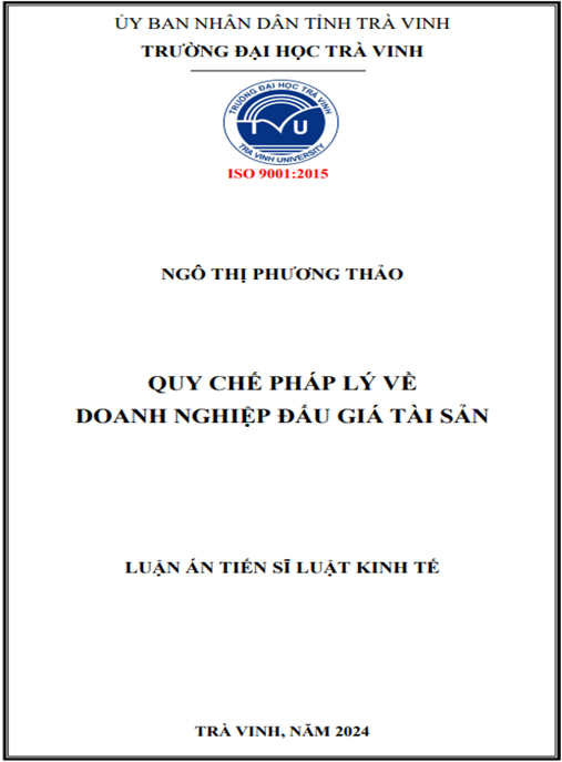 Luận án Quy chế pháp lý về doanh nghiệp đấu giá tài sản – Tải PDF đầy đủ