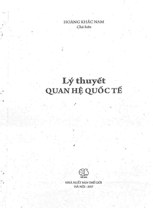 Lý Thuyết Quan Hệ Quốc Tế – Ebook PDF Học Liệu Chuẩn Khoa Học