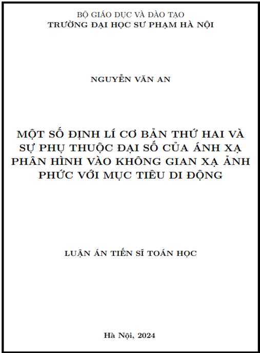 Sách Toán Cao Cấp: Một số định lí cơ bản thứ hai và sự phụ thuộc đại số của ánh xạ phân hình vào không gian xạ ảnh phức với mục tiêu di động