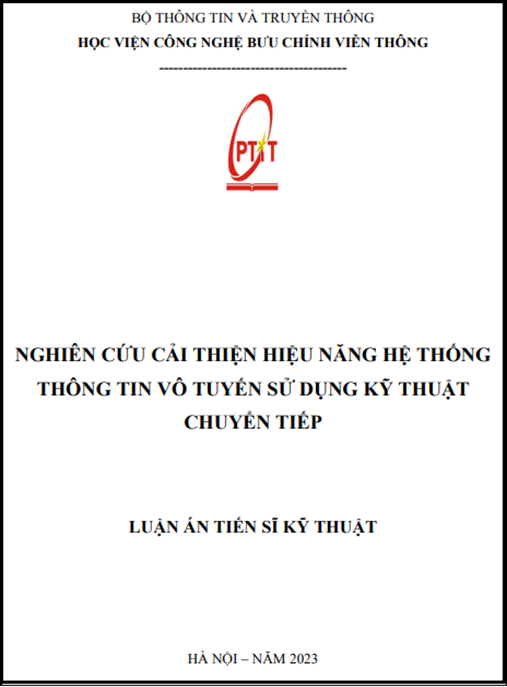 Khám Phá: NGHIÊN CỨU CẢI THIỆN HIỆU NĂNG HỆ THỐNG THÔNG TIN VÔ TUYẾN SỬ DỤNG KỸ THUẬT CHUYỂN TIẾP