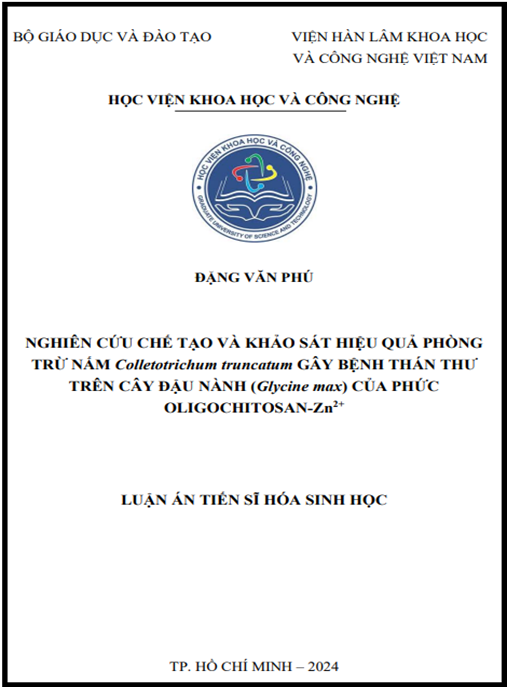 Nghiên cứu chế tạo và khảo sát hiệu quả phòng trừ nấm Colletotrichum truncatum gây bệnh thán thư trên cây đậu nành (Glycine max) của phức oligochitosan Zn2+ | Giải pháp sinh học đột phá!