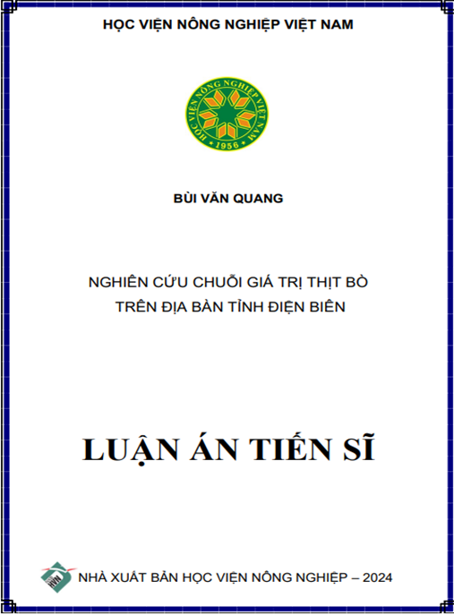 Nghiên cứu chuỗi giá trị thịt bò trên địa bàn tỉnh Điện Biên – Báo cáo toàn diện