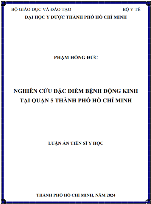 Luận Án Tiến Sĩ: Nghiên cứu đặc điểm bệnh động kinh tại Quận 5, TP.HCM