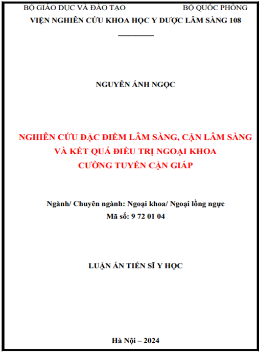 Nghiên cứu đặc điểm lâm sàng, cận lâm sàng và kết quả điều trị ngoại khoa cường tuyến cận giáp – Ebook Y khoa chuyên sâu