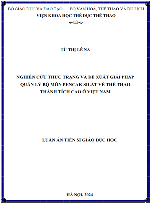 Ebook PDF: Nghiên cứu thực trạng và đề xuất giải pháp quản lý bộ môn Pencak Silat về thể thao thành tích cao ở Việt Nam