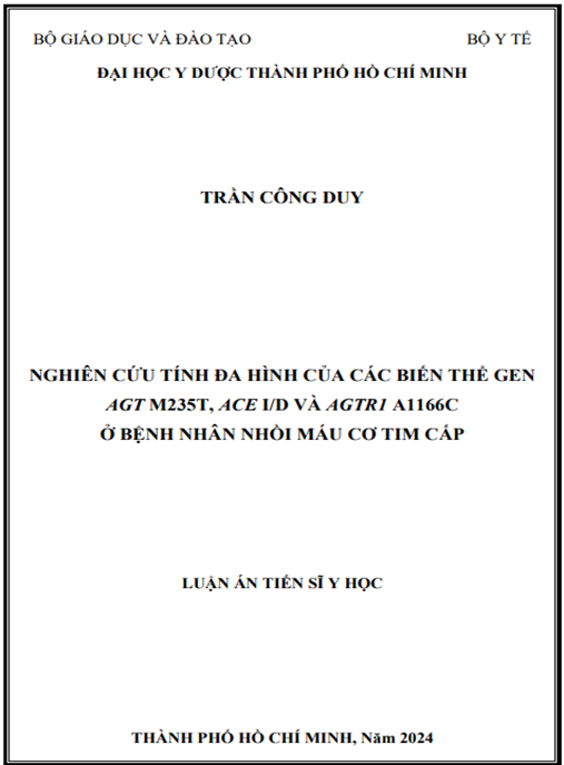 Nghiên cứu tính đa hình của các biến thể gen AGT M235T, ACE I/D và AGTR1 A1166C ở bệnh nhân nhồi máu cơ tim cấp – Tài liệu y khoa đột phá