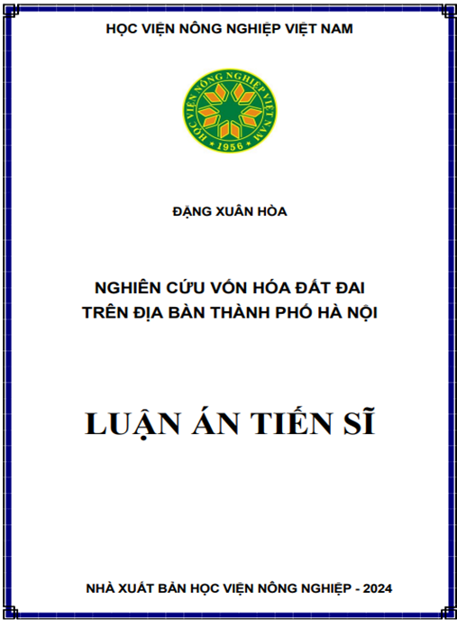 Tải PDF: Nghiên cứu vốn hóa đất đai trên địa bàn thành phố Hà Nội