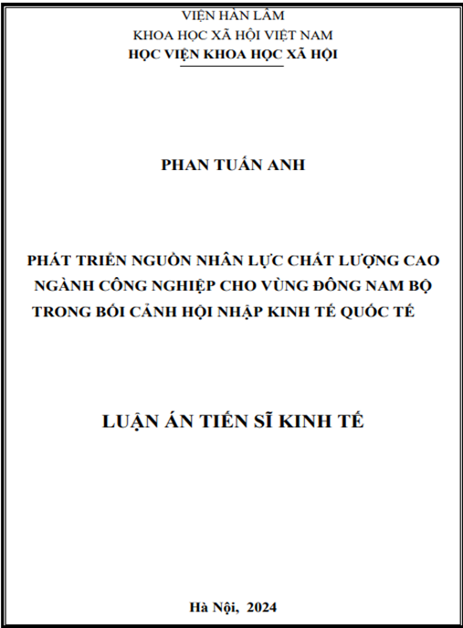 PHÁT TRIỂN NGUỒN NHÂN LỰC CHẤT LƯỢNG NGÀNH CÔNG NGHIỆP CHO VÙNG ĐÔNG NAM BỘ TRONG BỐI CẢNH HỘI NHẬP KINH TẾ QUỐC TẾ – Ebook Chiến Lược then chốt