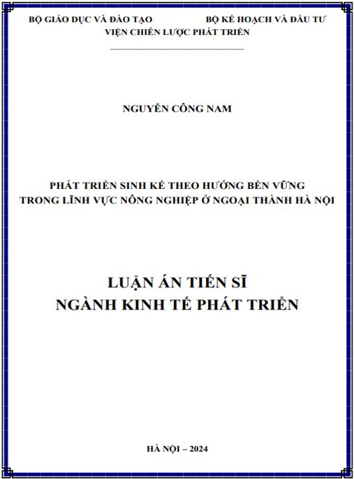 Phát triển sinh kế theo hướng bền vững trong lĩnh vực công nghiệp ở ngoại thành Hà Nội | Ebook PDF
