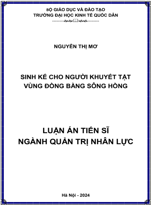Sinh kế cho người khuyết tật vùng Đồng bằng Sông Hồng – Giải pháp bền vững thực tiễn