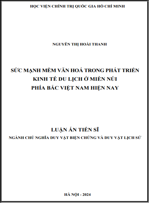 Sức mạnh mềm văn hoá trong phát triển kinh tế du lịch ở miền núi phía Bắc Việt Nam hiện nay – Ebook PDF