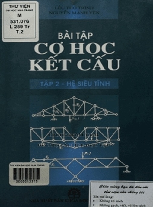 Bài Tập Cơ Học Kết Cấu Tập 2 – Hệ Siêu Hình | Ebook Giải Chi Tiết