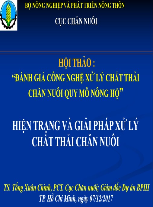 Bài giảng Hiện trạng và giải pháp xử lý chất thải chăn nuôi – Bí quyết bền vững cho nông nghiệp Việt