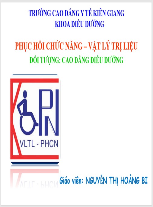 Bài giảng Phục hồi chức năng – vật lý trị liệu | Hướng dẫn chuyên sâu