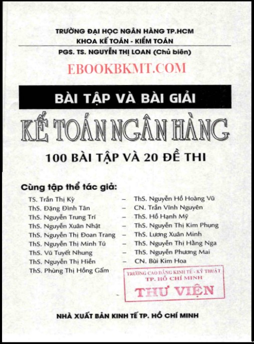 Bài tập và bài giải – Kế toán ngân hàng – Phần 1 | Bộ sưu tập thực hành chuyên sâu