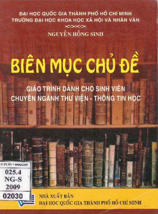 Biên Mục Chủ Đề Giáo Trình Dành Cho Sinh Viên Chuyên Ngành Thư Viện Thông Tin Học – PDF
