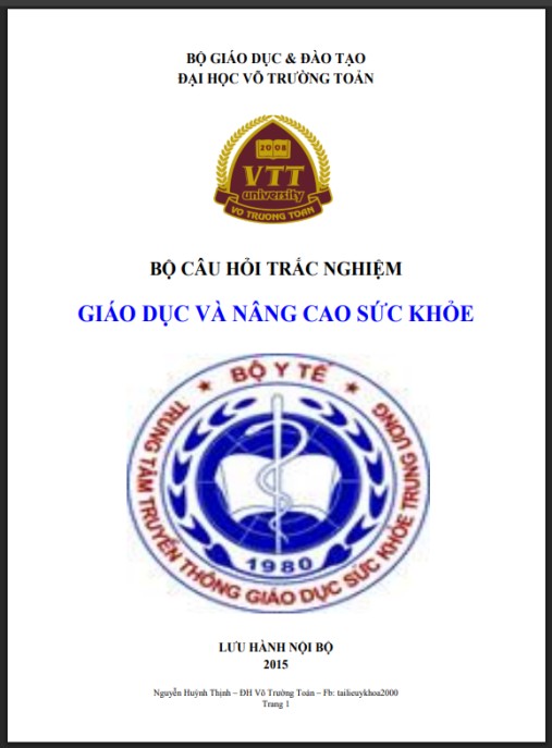 Bộ câu hỏi trắc nghiệm – Giáo dục và nâng cao sức khỏe | 250 Câu Ôn Thi Siêu Chuẩn