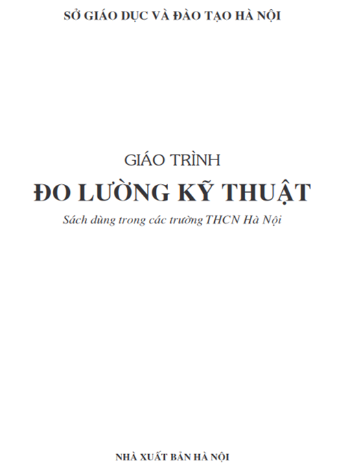 Giáo Trình Đo Lường Kỹ Thuật – Bí Quyết Thành Thạo Cho Kỹ Sư