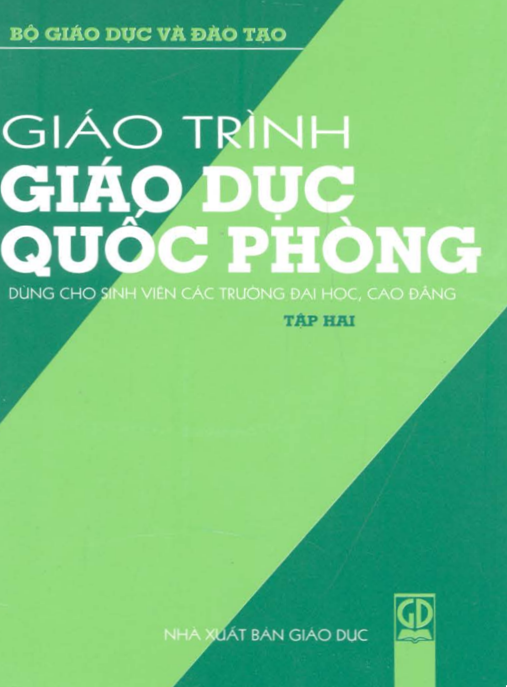 Giáo Trình Giáo Dục Quốc Phòng Tập 2 – Tài Liệu Chuẩn Bộ GD&ĐT