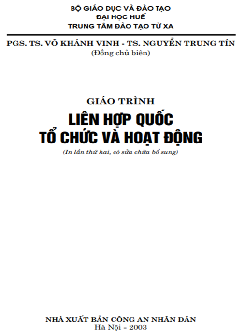 Giáo Trình Liên Hợp Quốc: Tổ Chức Và Hoạt Động – Hướng Dẫn Toàn Diện