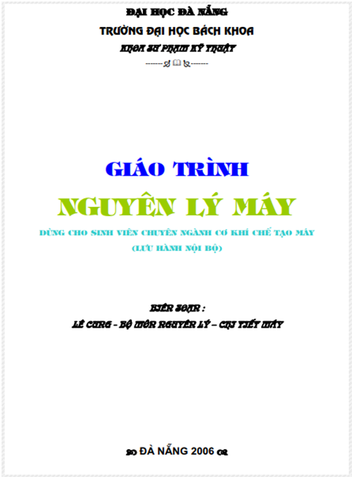 Giáo Trình Nguyên Lý Máy – Hướng Dẫn Toàn Diện Cho Kỹ Sư Cơ Khí