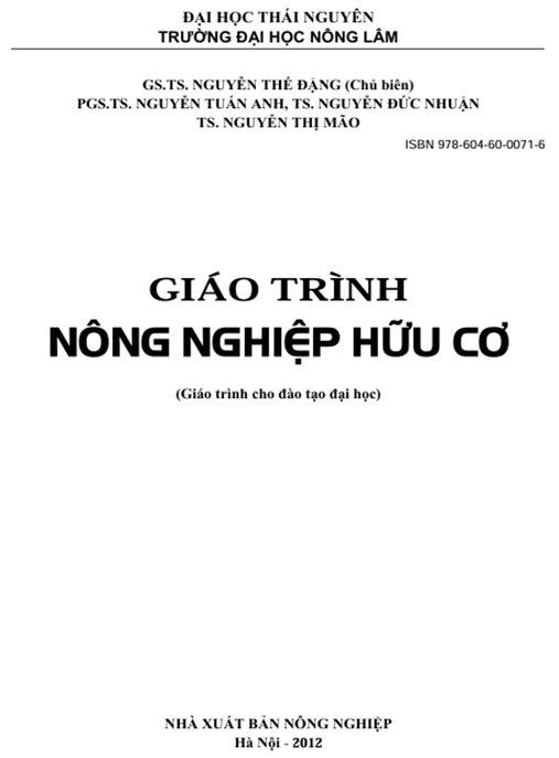 Giáo Trình Nông Nghiệp Hữu Cơ – Bí Quyết Làm Giàu Bền Vững