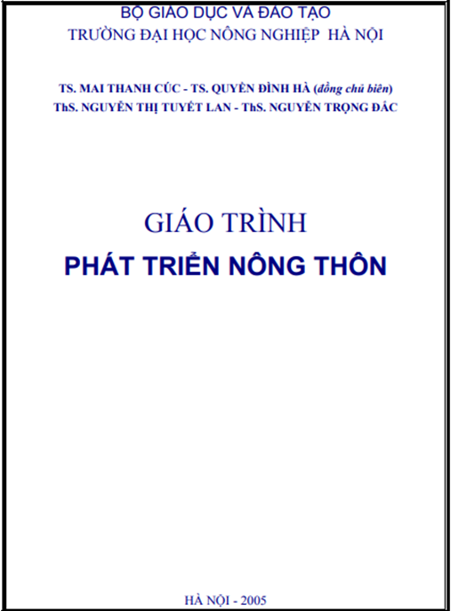 Giáo Trình Phát Triển Nông Thôn – Hướng Dẫn Toàn Diện Xây Dựng Nông Thôn Hiện Đại