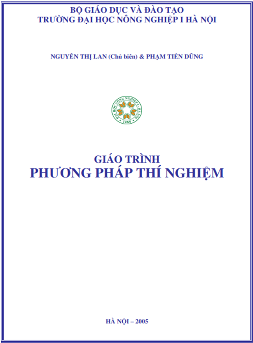 Giáo Trình Phương Pháp Thí Nghiệm – Hướng Dẫn Thực Hành Hoàn Hảo Cho Sinh Viên