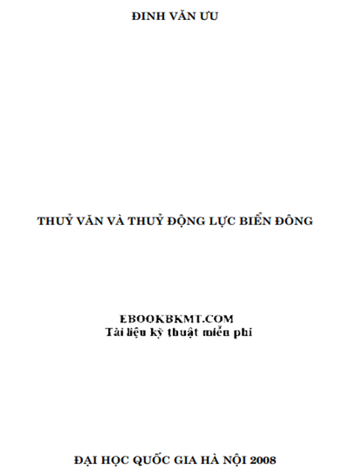Giáo Trình Thủy Văn Và Thủy Động Lực Biển Đông – Tài Liệu Chuyên Sâu Hàng Đầu